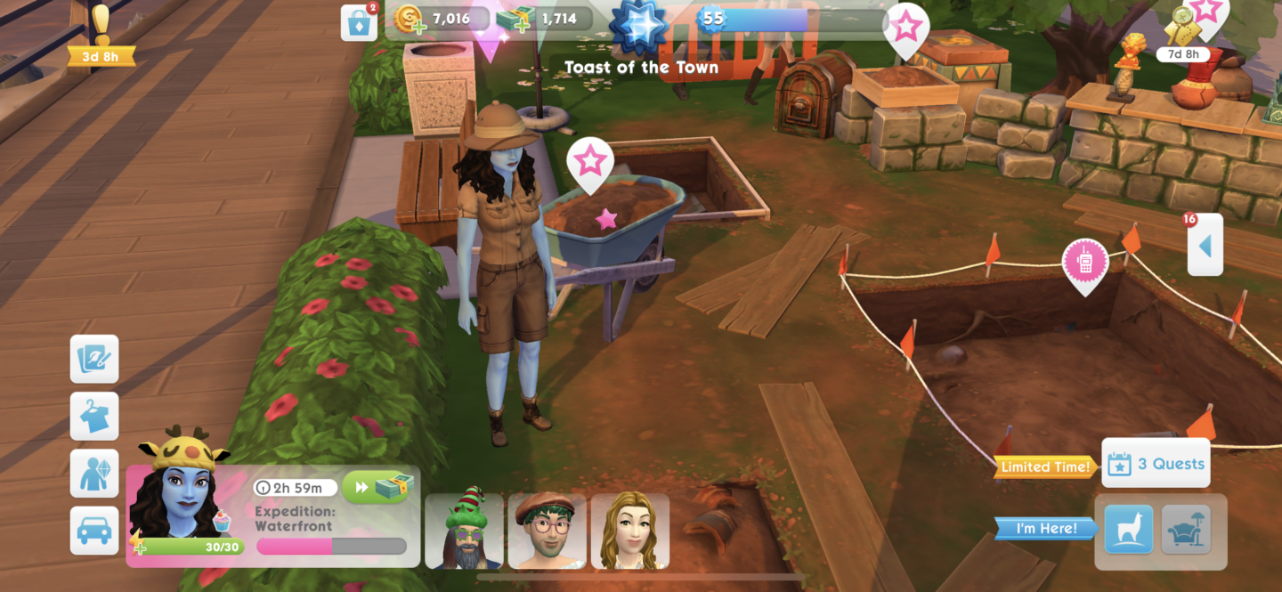 The Sims Mobile Treasure hunt Digsite Duds