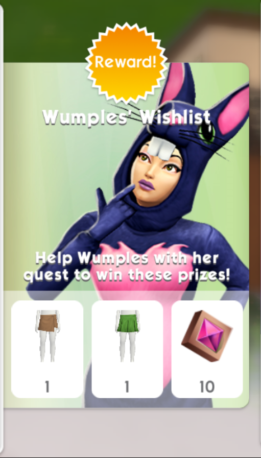 THE SIMS MOBILE WUMPLES’ WISHLIST JUNE 5TH 2021