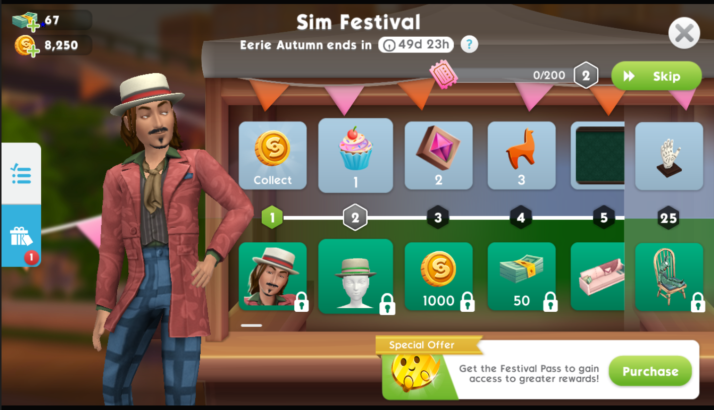 THE SIMS MOBILE Eerie Autumn SIM FESTIVAL PRIZE TRACK