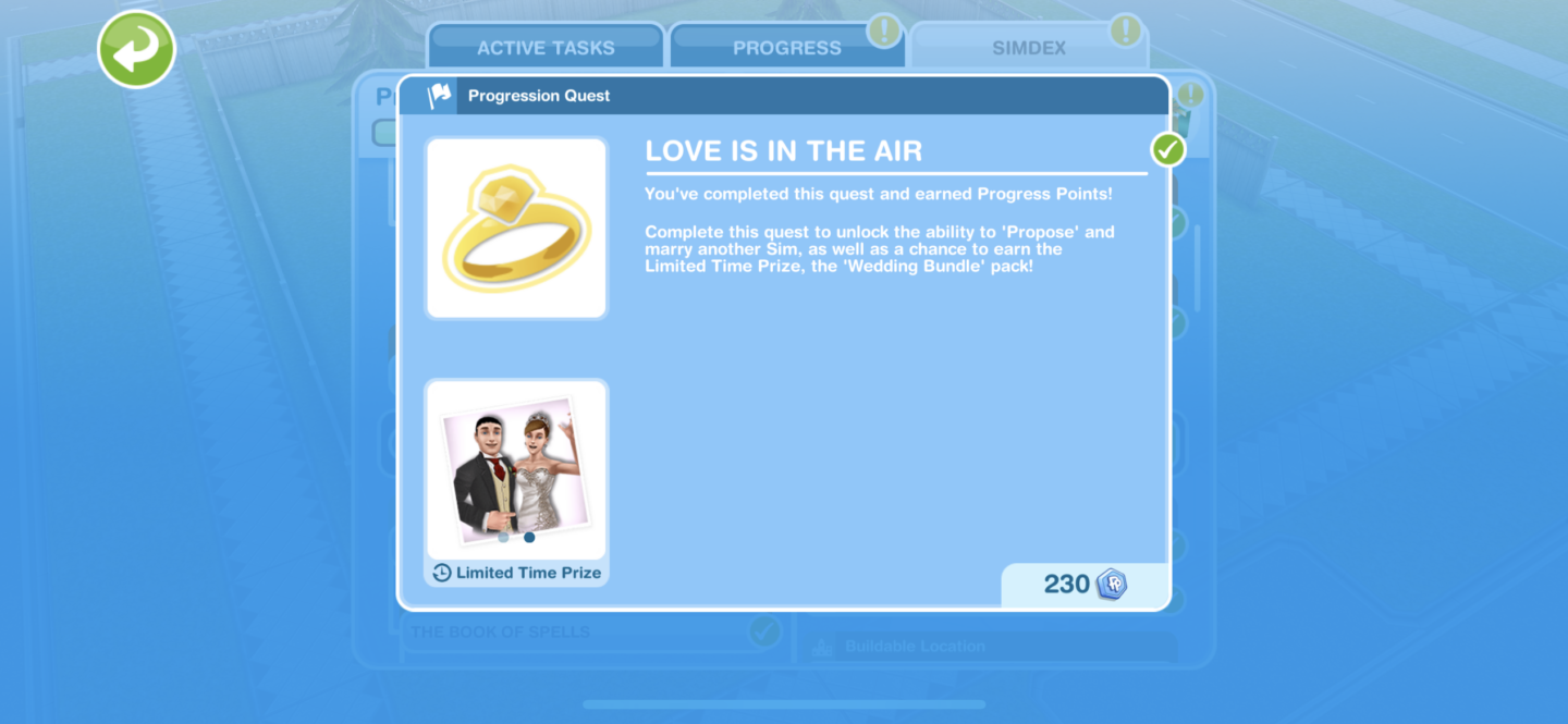 The Sims Freeplay Love is in the air Quest Retunes March 2022