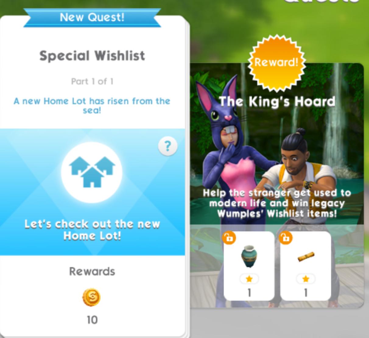 The Sims Mobile King’s Hoard Quest Walkthrough
