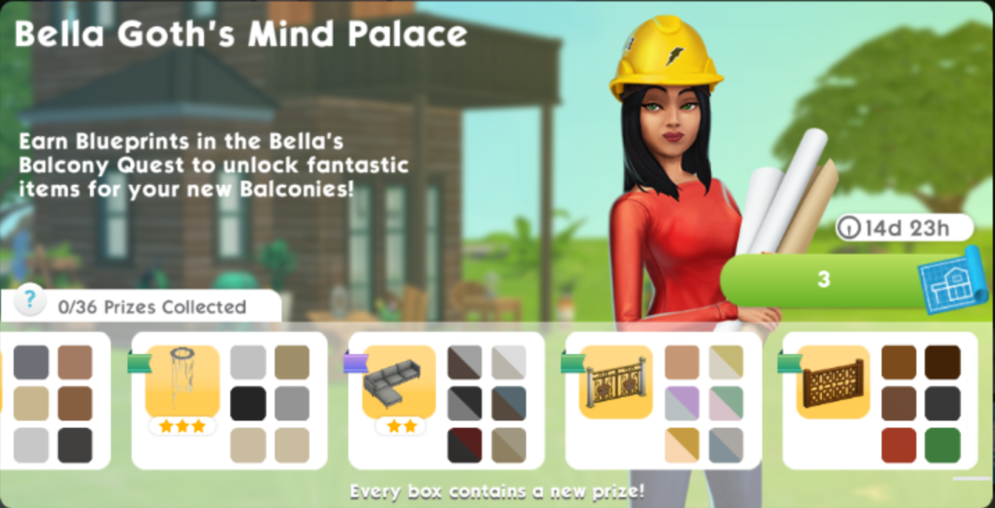 The Sims Mobile: Bella’s balcony quest event